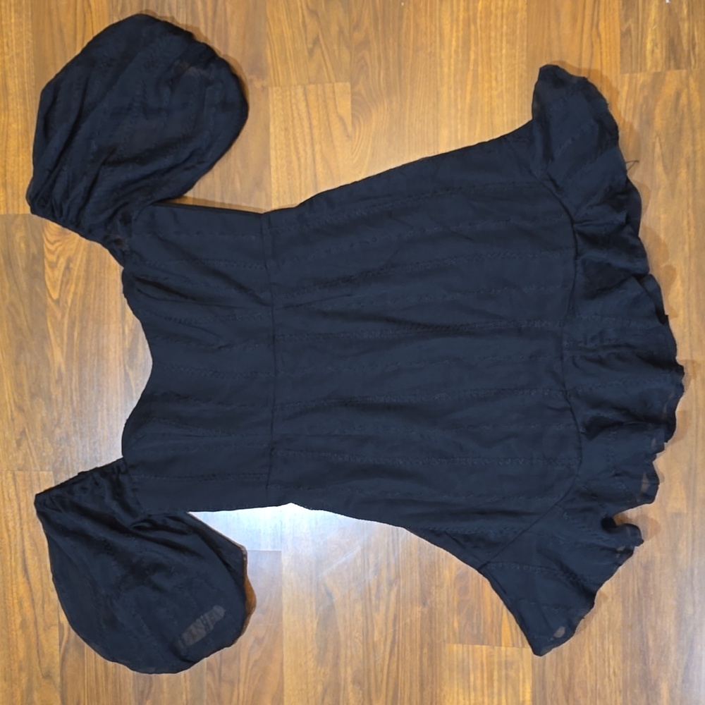 American Threads Ayla Puff Ruffle Mini Dress - Picture 8 of 14